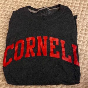 Grey Cornell College Long Sleeve Tee Shirt